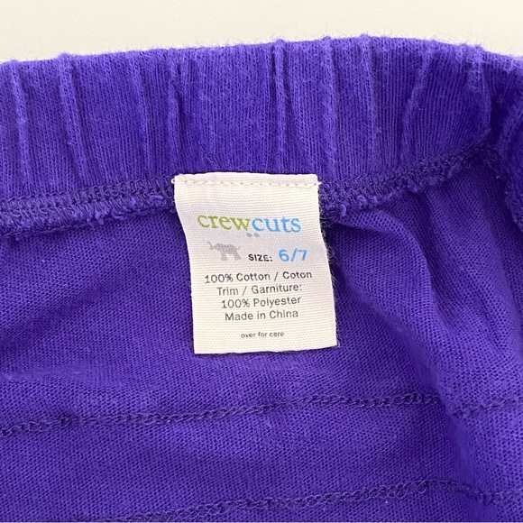 J Crew Crewcuts Girls Mixed Fabric Ruffle Tiers Skirt in Purple - Picture 3 of 4